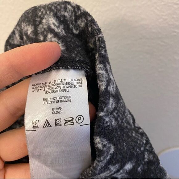 COLUMBIA girls Glacial gray black Printed Leggings fleece pants XS- 6 - Picture 6 of 9